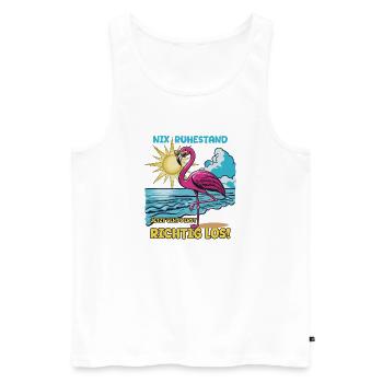 Ruhestand? Jetzt geht es erst richtig los! - Männer Premium Bio Tank Top - Weiß - Vorne - Michal (187cm)