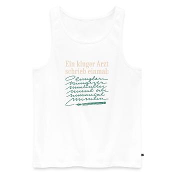 Ein Kluger Arzt Medizinstudent Praxis Ärzte Arzt - Männer Premium Bio Tank Top - Weiß - Vorne - Michal (187cm)