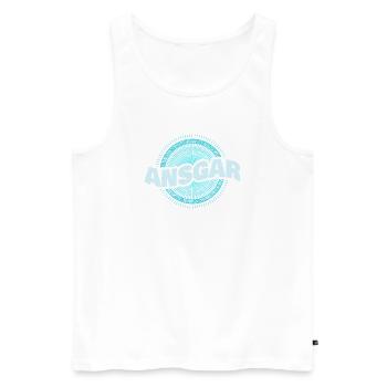 Ansgar as a name - Men's Premium Organic Tank Top - white - Front - AI Model Male 178 light (178cm)