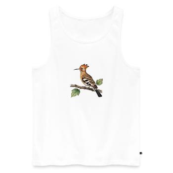 Wienhopf auf dem Ast - Männer Premium Bio Tank Top - Weiß - Vorne - AI Model Male 178 light (178cm)