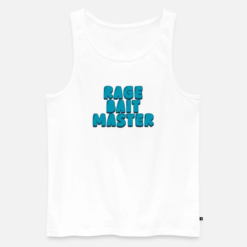 Rage-Bait-Meister - Männer Premium Bio Tank Top - Weiß