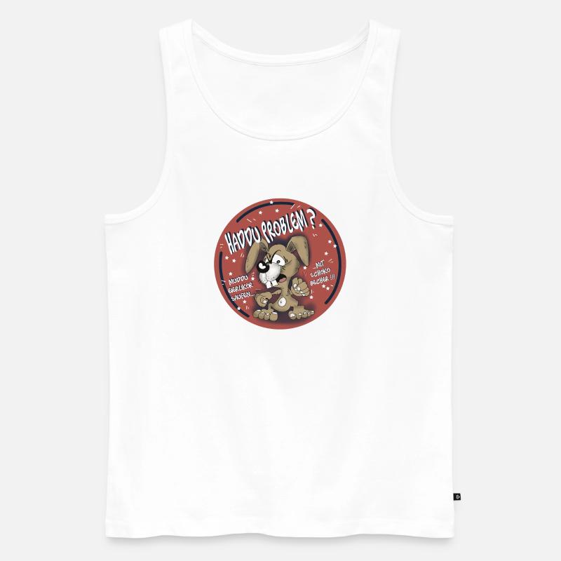 Haddu Problem - Männer Premium Bio Tank Top - Weiß