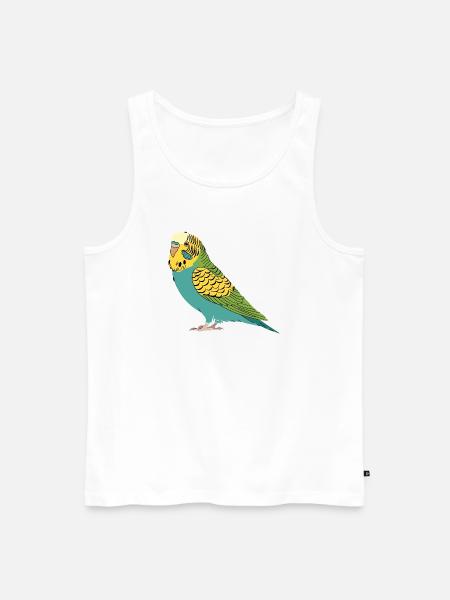 Perruche perruche turquoise vert jaune - Débardeur bio Premium Homme - blanc