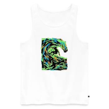 Beach Vacation Surfers - Men's Premium Organic Tank Top - white - Front - Michal (187cm)