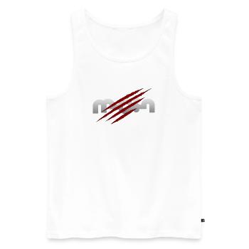 Hello - Men's Premium Organic Tank Top - white - Front - AI Model Male 178 light (178cm)