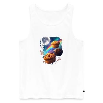 Space Muffins délice cosmique - Débardeur bio Premium Homme - blanc - Devant - Michal (187cm)