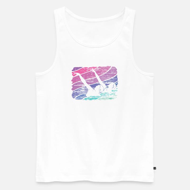 Artistic Swim Team Synchronschwimmen - Männer Premium Bio Tank Top - Weiß