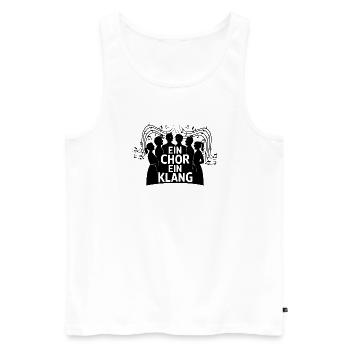 Ein Chor ein Klang Chorsänger Gesang Singen - Männer Premium Bio Tank Top - Weiß - Vorne - Michal (187cm)