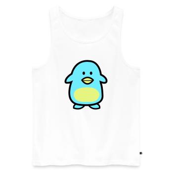 Penguin Comic - Men's Premium Organic Tank Top - white - Front - Michal (187cm)