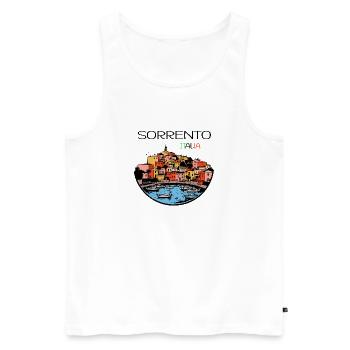 Sorrento Kampanien - Männer Premium Bio Tank Top - Weiß - Vorne - AI Model Male 178 light (178cm)