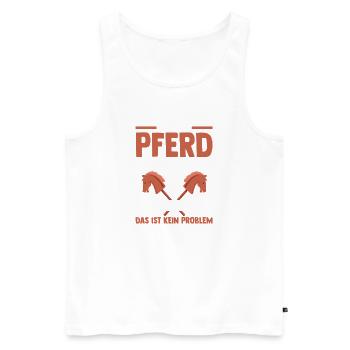 Steckenpferd Hobbyhorse Hobby Horsing - Männer Premium Bio Tank Top - Weiß - Vorne - Michal (187cm)