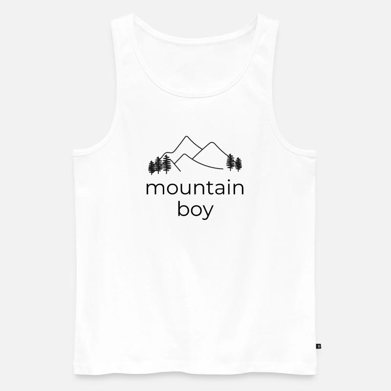 Mountain Boy - Männer Premium Bio Tank Top - Weiß