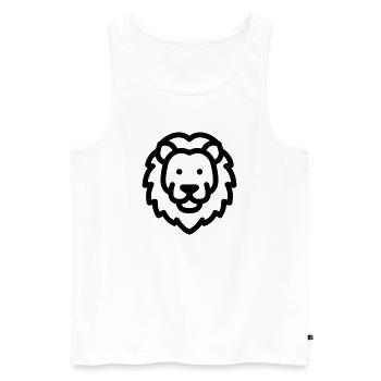 lion - Débardeur bio Premium Homme - blanc - Devant - Michal (187cm)