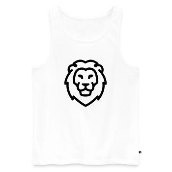 lion - Débardeur bio Premium Homme - blanc - Devant - Michal (187cm)
