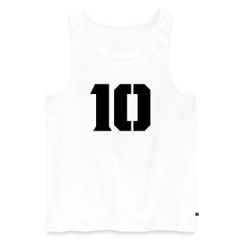 10 - Männer Premium Bio Tank Top - Weiß - Vorne - AI Model Male 178 light (178cm)