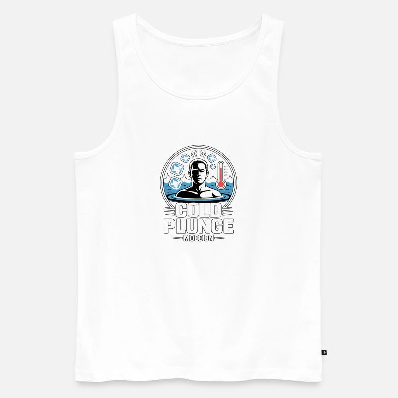 Cold Plunge Mode On Eisbaden - Männer Premium Bio Tank Top - Weiß