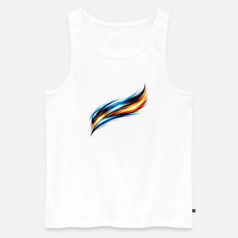 Sportliches Trikot Design Dynamischer Effekt - Männer Premium Bio Tank Top - Weiß