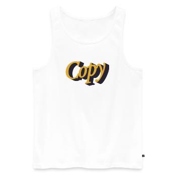 Copy - Men's Premium Organic Tank Top - white - Front - AI Model Male 178 light (178cm)