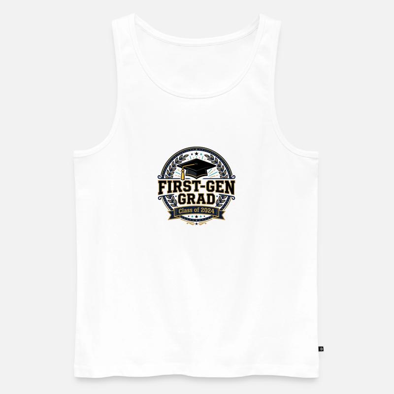 First-Gen Grad 2024 Feier - Männer Premium Bio Tank Top - Weiß