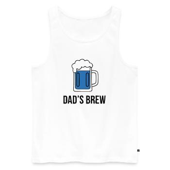 Cool Dads Brew Beer Glass Dad - Men's Premium Organic Tank Top - white - Front - Michal (187cm)