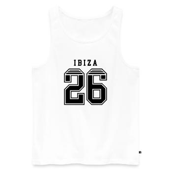 Maillot Ibiza 26 2026 - Débardeur bio Premium Homme - blanc - Devant - Michal (187cm)
