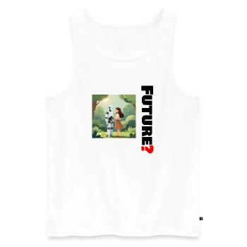 Future Friend in the Forest - Men's Premium Organic Tank Top - white - Front - Michal (187cm)