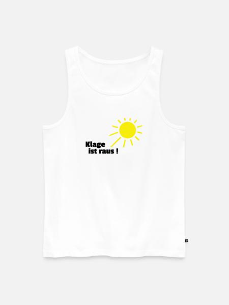 Klage ist raus Sonne - Männer Premium Bio Tank Top - Weiß