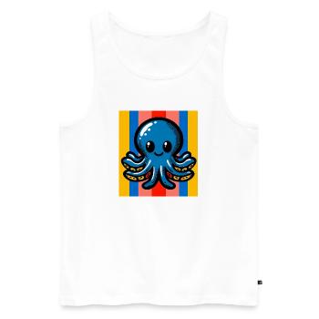 Krake - Männer Premium Bio Tank Top - Weiß - Vorne - Michal (187cm)