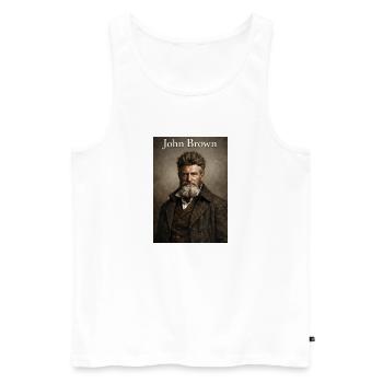 John Brown Portrait. - Männer Premium Bio Tank Top - Weiß - Vorne - AI Model Male 178 light (178cm)