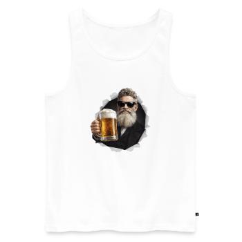 John Brown Come Out T-Shirt Bier - Männer Premium Bio Tank Top - Weiß - Vorne - AI Model Male 178 light (178cm)