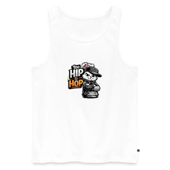 Hip Hop Hase - Männer Premium Bio Tank Top - Weiß - Vorne - Michal (187cm)