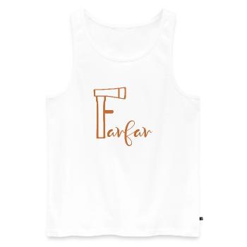 Grandfather Axe - Men's Premium Organic Tank Top - white - Front - AI Model Male 178 light (178cm)