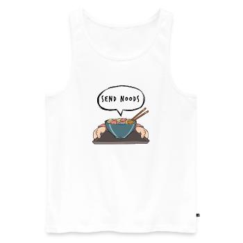 Send Noods Asiatische Nudeln Cartoon Bowl Pho - Männer Premium Bio Tank Top - Weiß - Vorne - Michal (187cm)