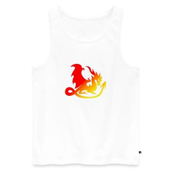 Colorful Dragon, Gradient - Men's Premium Organic Tank Top - white - Front - AI Model Male 178 light (178cm)