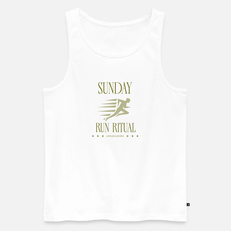 Runner - Sunday Run Ritual - Männer Premium Bio Tank Top - Weiß
