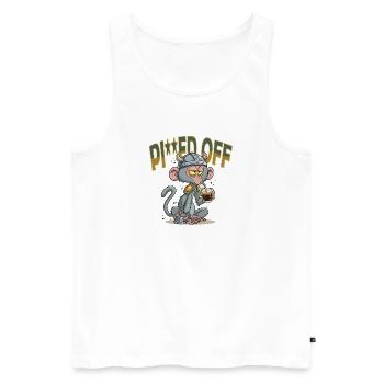 Monkey_1 - Männer Premium Bio Tank Top - Weiß - Vorne - Michal (187cm)
