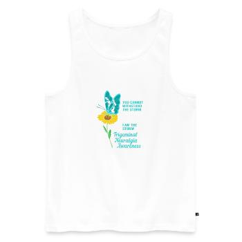 Trigeminusneuralgie - Männer Premium Bio Tank Top - Weiß - Vorne - AI Model Male 178 light (178cm)