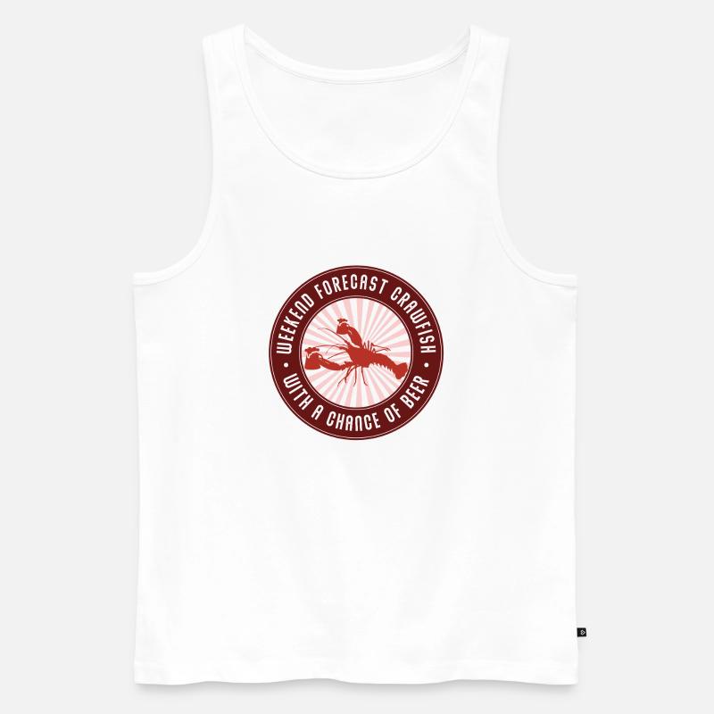 Crawfish Weekend Bierchance - Männer Premium Bio Tank Top - Weiß