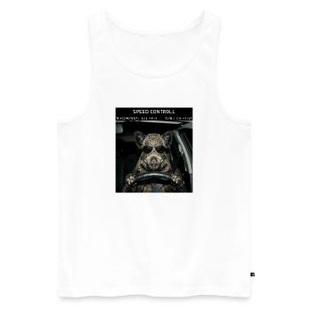 Wild boar speed control - Men's Premium Organic Tank Top - white - Front - AI Model Male 178 light (178cm)