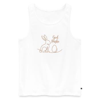 God Påske, Süßes Hasen Oster Shirt, Tasche, Hoodie - Männer Premium Bio Tank Top - Weiß - Vorne - Michal (187cm)