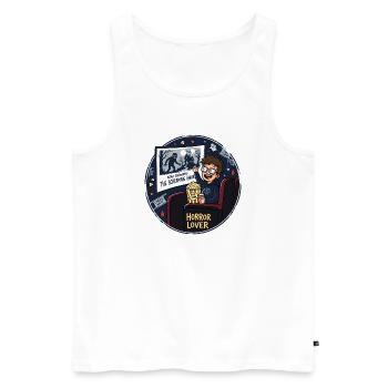Horror Lover Cinema Night Design - Men's Premium Organic Tank Top - white - Front - AI Model Male 178 light (178cm)