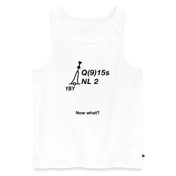 Tonne - Boje Nordsee Segeln Ostsee Maritim - Männer Premium Bio Tank Top - Weiß - Vorne - AI Model Male 178 light (178cm)