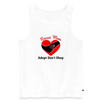 Rescue Mom Animal Welfare Heart - Men's Premium Organic Tank Top - white - Front - Michal (187cm)