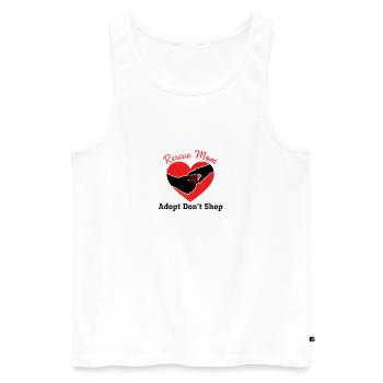 Animal Welfare Dog Paw Logo - Men's Premium Organic Tank Top - white - Front - AI Model Male 178 light (178cm)