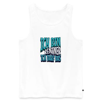 Rentner darf das - Männer Premium Bio Tank Top - Weiß - Vorne - Michal (187cm)
