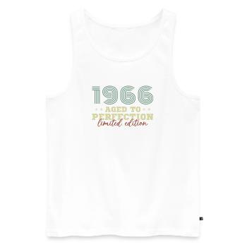 1966 Vintage Retro Geburtstagsgeschenk - Männer Premium Bio Tank Top - Weiß - Vorne - Michal (187cm)
