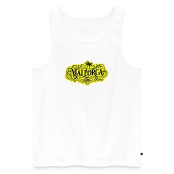 Mallorca Palmen - Männer Premium Bio Tank Top - Weiß - Vorne - Michal (187cm)