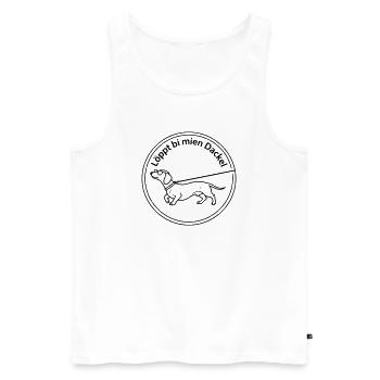löppt bi mien dackel - Männer Premium Bio Tank Top - Weiß - Vorne - Michal (187cm)