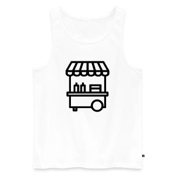 Street Food Cart - Männer Premium Bio Tank Top - Weiß - Vorne - AI Model Male 178 light (178cm)