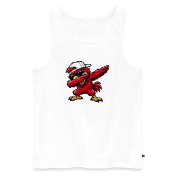 Dabbing Cardinal - Men's Premium Organic Tank Top - white - Front - AI Model Male 178 light (178cm)
